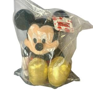 Disney Mickey Mouse Plush 16” 2018 Gold Edition Sparkle NWT Macy’s Exclusive NEW